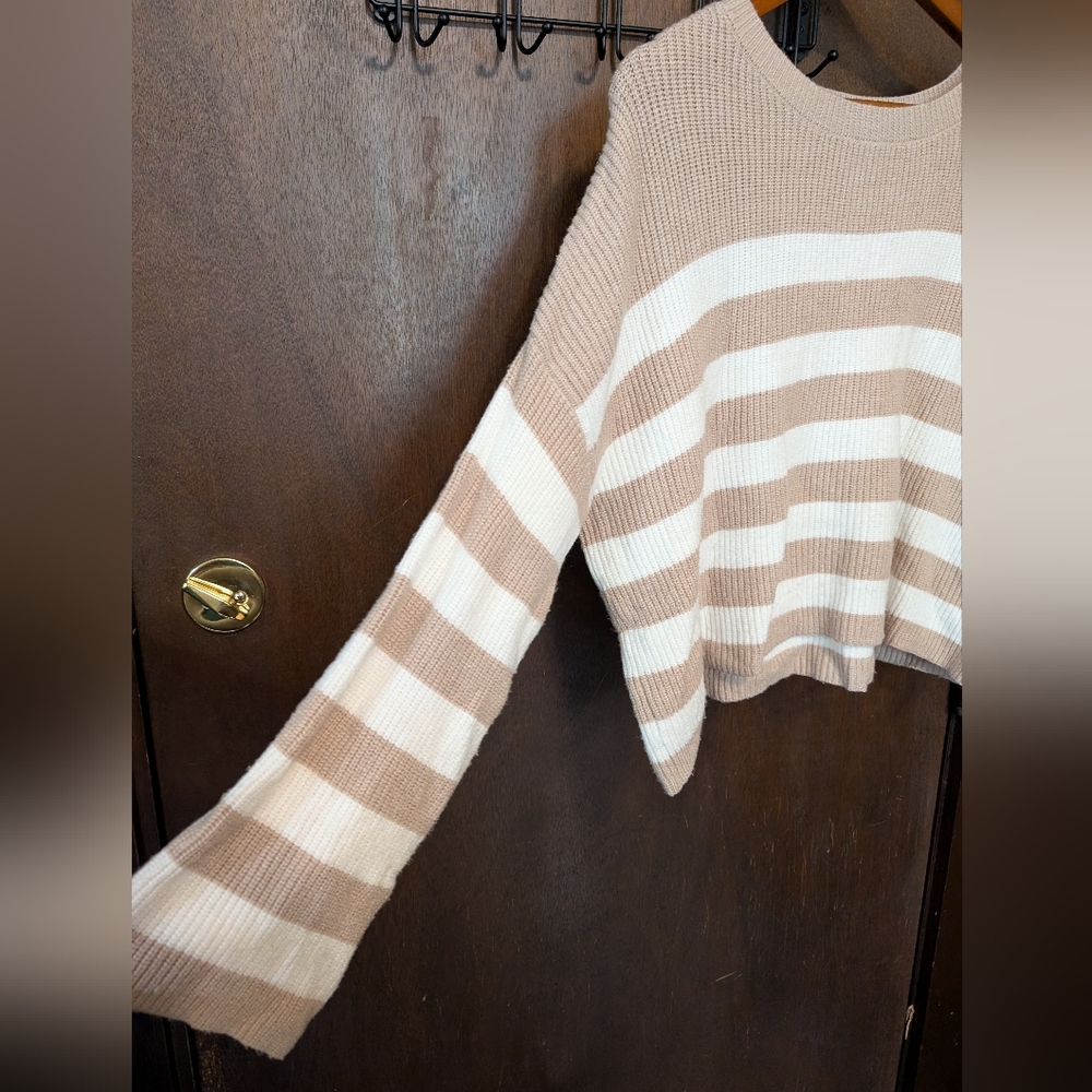 2/$12 Sincerely Jules | striped cropped sweater